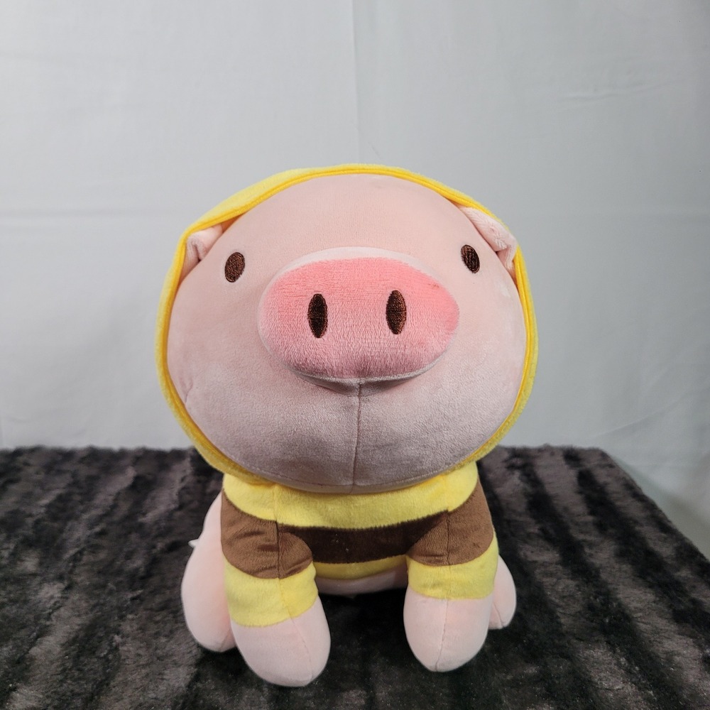 Miniso Life Piglet Bee Costume Plush Toy Yellow Brown Striped 10.2 Inch